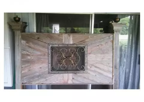 Barn wood headboard / $650.00